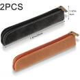 thumbnail image 2 of Students Stationery Pouch Zipper Bag,Happon 2 Pcs Cosmetic Makeup Bag, Stationery Pouch Bag, Leather Small Pencil Pouch for Pens, Pencils, Markers, 2 of 7