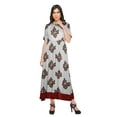 thumbnail image 4 of Moomaya Printed Kurta Dress Summer Wear Ladies Kurti Long Tunic Tops For Women, 4 of 5