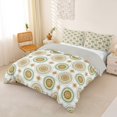 thumbnail image 3 of jejeloiu Warm Mandala Duvet Cover Queen For Men Women,Natural Print Queen Bedding,Green Orange Beige,Light Gray Reversible,3 Pieces,1 Duvet Cover and 2 Pillowcases, 3 of 6