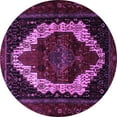 thumbnail image 1 of Ahgly Company Indoor Round Persian Purple Traditional Area Rugs, 7' Round, 1 of 4