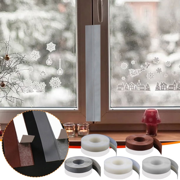 Burlete Cortavientos para Puertas de 25 Mm | Burlete Aislante Acústico de 1 Metro para Puertas y Ventanas | Reduce El Ruido y Las Corrientes de Aire | Fácil Instalación con Adhesivo