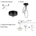thumbnail image 6 of Kiven Vintage Pendant Light,Black Ceiling Light Plate Light Fixture Canopy with Convenient Outlet, Convert Hardwired to a Plug-In Outlet lighting for Renter and Old House Improvement TB1151, 6 of 7