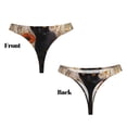 thumbnail image 3 of Balery Black Cat in Wildflowers Tangas de Algodón para Mujer con Estampado – Ropa Interior Sexy, Transpirable, G-string-Small, 3 of 6