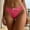 Hot Pink, variant on Womens Black Satin Strappy Bikini Briefs with Bow - Silky Side Strap Polyamide Panties,Size M