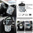 thumbnail image 5 of Yuyamidu Daisy Car Seat Cover Set with Steering Wheel Cover Seat Belt Covers Trash Can Air Vent Pocket Organizer Rear View Mirror Cover Cup Coasters Key Chain 15 PCS Car Decorative Accessories, 5 of 7