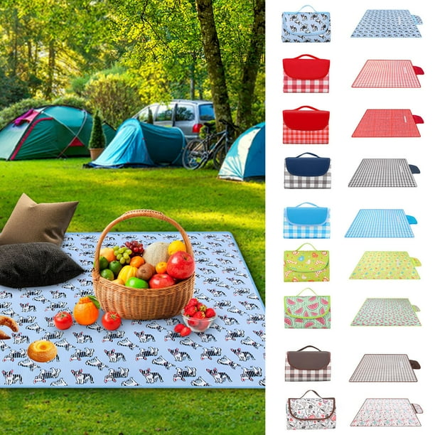Manta de picnic grande de 150x100cm Impermeable y sin arena para acampar al aire libre • Manta de playa • Manta de viaje fácil de limpiar • Plegable con asa de transporte