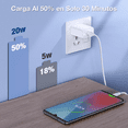 thumbnail image 3 of Cargador Tipo C Carga Rápida Pd 20w Con Cable C A C, 3 of 5