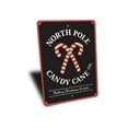 thumbnail image 3 of North Pole Candy Cane Company Novelty Sign, Metal Wall Decor - 10x14 inches, 3 of 4