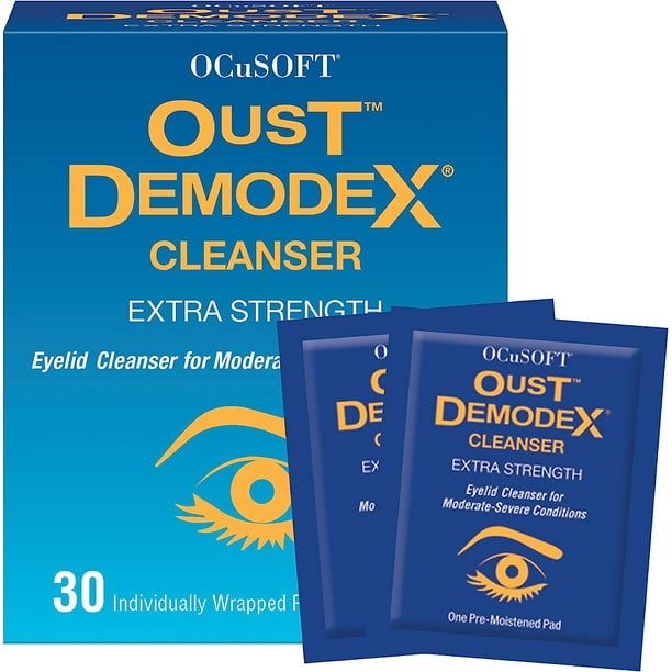 Ocusoft Oust Demodex Pads Eyelid Wipes for Moderate to Severe