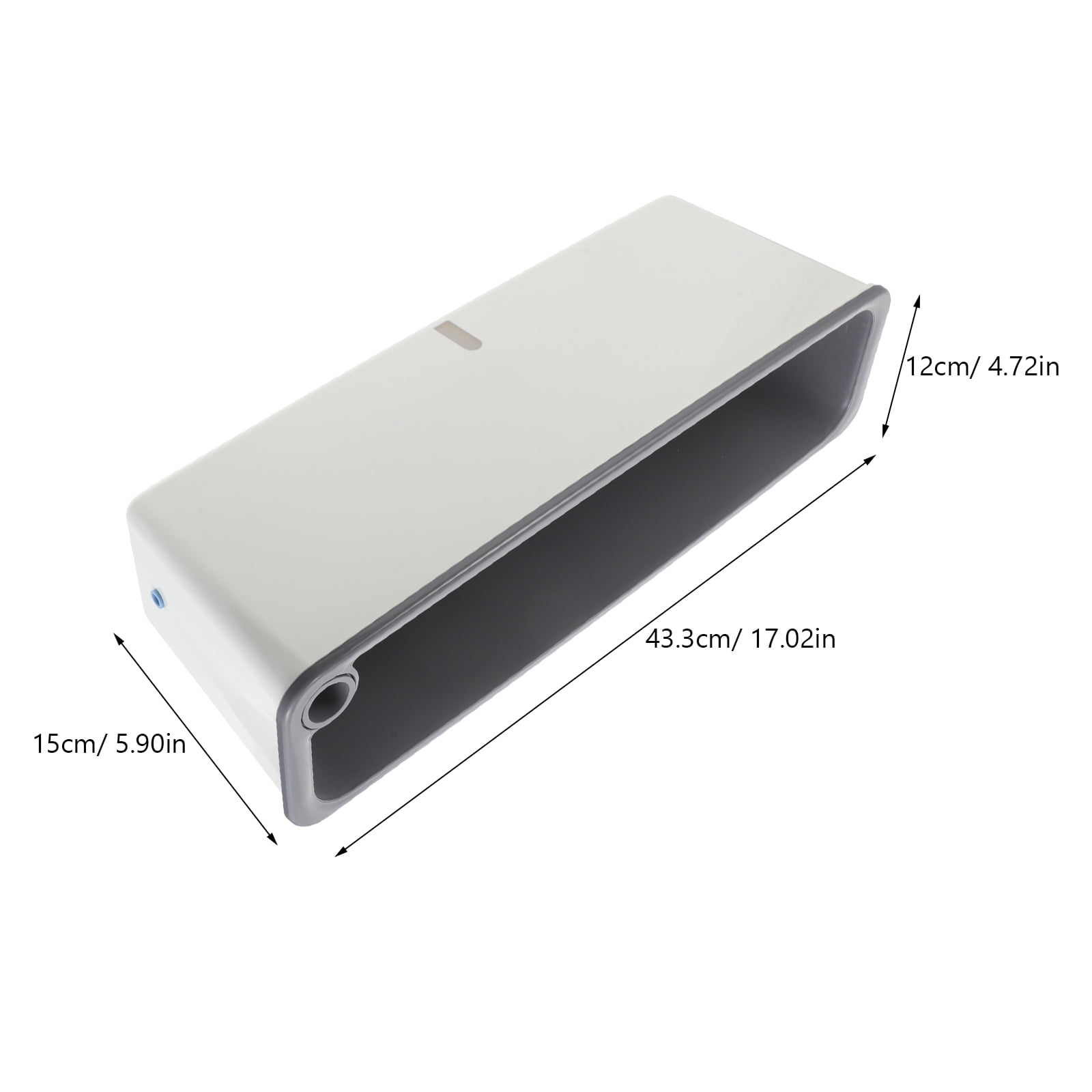 FOLOYORI Long Grey Plastic Planter Box with Water Reservoir for Efficient Vegetable Gardening