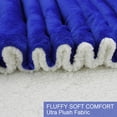 thumbnail image 6 of Howarmer Sherpa Fleece Blanket, Navy Thick Fuzzy Warm Soft Blankets and Throws for Sofa, 90"x90", 6 of 7