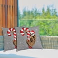 thumbnail image 5 of GZHJMY Decorative Throw Pillow Covers Set of 2, Xmas Sloth Lollipop Soft Pillow Cases, Square Cushion Cases Pillowcases for Sofa Bed Couch Car Home 18"x18" Home Decor, 5 of 5