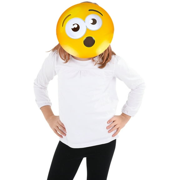 Texting Emoticon O Face Surprised Mask Costume Accessory