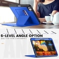 thumbnail image 4 of Allytechgroup iPad Pro 11 Inch 2024 Case, Multi Angle Viewing Stand Auto Sleep Wake Build In Screen Protector Shockproof Protective Flip Case Cover for Apple iPad Pro 11" M4 2024, Blue, 4 of 10