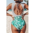 thumbnail image 4 of Maillots de Bain pour Femmes Rondes Mode Maillot de Bain Aguichant Rayé Imprimé Dos Nu Maillot de Bain une Pièce Maillots de Bain Femmes en Liquidation, 4 of 5