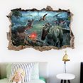 thumbnail image 2 of Adhesivos de pared 3D con dinosaurios, Jurassic Night Battle, 60 x 90 cm, PVC, 2 of 3