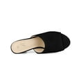 thumbnail image 4 of BLISSFUL STEP Women's Slide Heels Mules Slip on Block Heel Sandals Black 8.5, 4 of 6