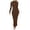 Coffee, variant on Jane Wardrobe Women’S Elegant Long Sleeve Bodycon Maxi Dress, High Neck Ruched Waist Slim Fit Floor Length Evening Party Dress, Soft Stretchy Polyester Fabric, 1pc, Sizes S M L