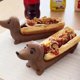 thumbnail image 5 of Bandeja de perro salchicha impresa en 3D bandejas divertidas para perros calientes para decoración del hogar (marrón oscuro), 5 of 8