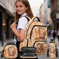 thumbnail image 2 of Pzuqiu Fire Basketball Capybara Boys Backpack Set 4 Piece 17 Inch Large Capacity School Bookbag with Insulated Lunch Bag Pencil Case Water Bottle Holder Schoolbag for 8-14 Elementary Middle School, 2 of 7