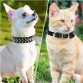 thumbnail image 5 of Spiked Dog Collar PU Leather, Adjustable Spike Collar for Small to Large Dogs _ #06 _ Coffee _ L - 16"-19", 5 of 8