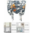 thumbnail image 6 of Country Leaves Tie Up Curtains for Window, Thermal Insulated Balloon Shade Adjustable Rod Pocket Curtains Valance Panels for Kitchen Bathroom Cafe 52 x 63 Spring Botanical Vines Plants Silhouette, 6 of 6