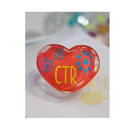 CTR Heart Red Bubble Ring Size 4