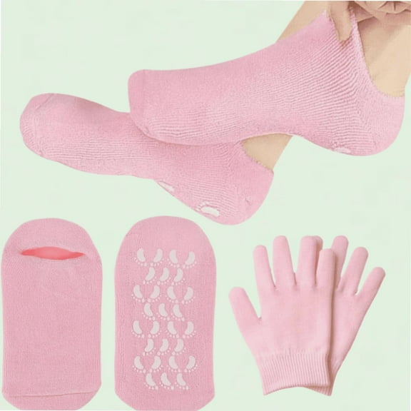 Moisturizing Gel Socks and Gloves Set, Hydrating Care for Hands and Feet