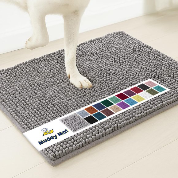 Muddy Mat® AS-SEEN-ON-TV Highly Absorbent Microfiber Door Mat and Pet Rug, Non Slip Thick Washable Area and Bath Mat Soft Chenille for Kitchen Bat