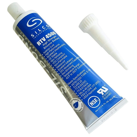 Silco CECOMINOD026824, Silicone, Clear High Strength Industrial Sealant, 4 oz