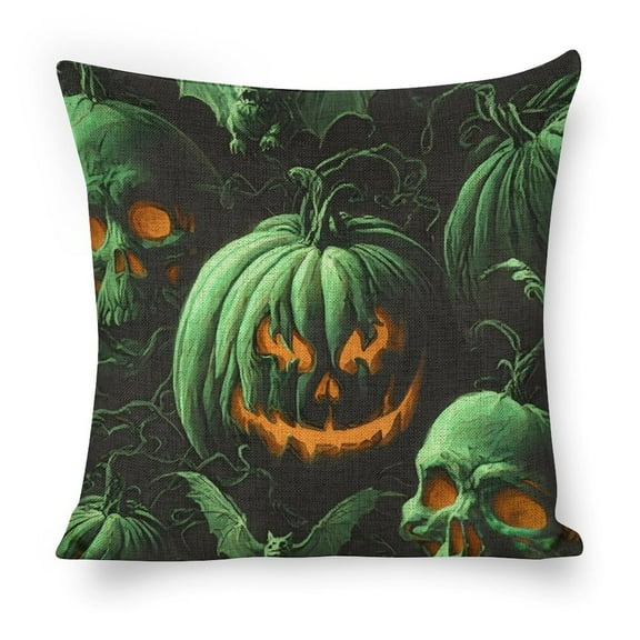 pumpkins bats gothic Linen toss pillowcase decoration pillowcase gifting preferred 18x18 inch cushion cover sofa pillowcase sofa bedroom living room car