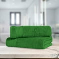 thumbnail image 2 of Elegant Comfort Turkish Popcorn Cotton Bath Towel Set, 27 x 54 Inches, 2-Pack, Hotel-Quality, Soft, Durable, Quick-Dry, Highly Absorbent Emerald Green, 2 of 4