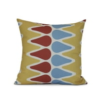 Simply Daisy, Multi Colored Picks 16 inch Gold Decorative Abstract Throw Pillow