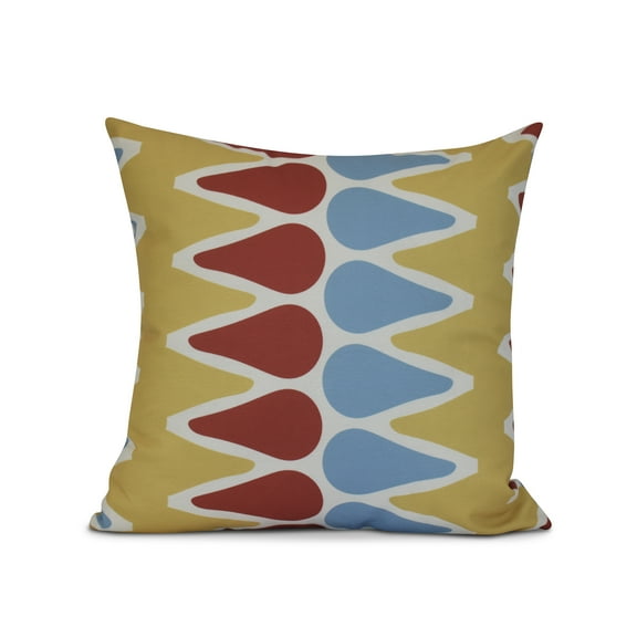 Simply Daisy, Multi Colored Picks 16 inch Gold Decorative Abstract Throw Pillow
