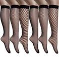 thumbnail image 4 of Zhuge Calcetines de red de pesca para mujeres, calcetines para pantorrillas - calcetines para piernas delgadas, tamaño universal, estilo B - E - 2 pares, 4 of 5