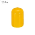 thumbnail image 3 of Unique Bargains 20 Pcs Capuchons d'Extrémité en Caoutchouc 12mm Couvre-Vis en PVC Vinyle Protecteur de Filetage de Vis Capuchons Ronds pour Tablette en Fil Jaune, 3 of 5