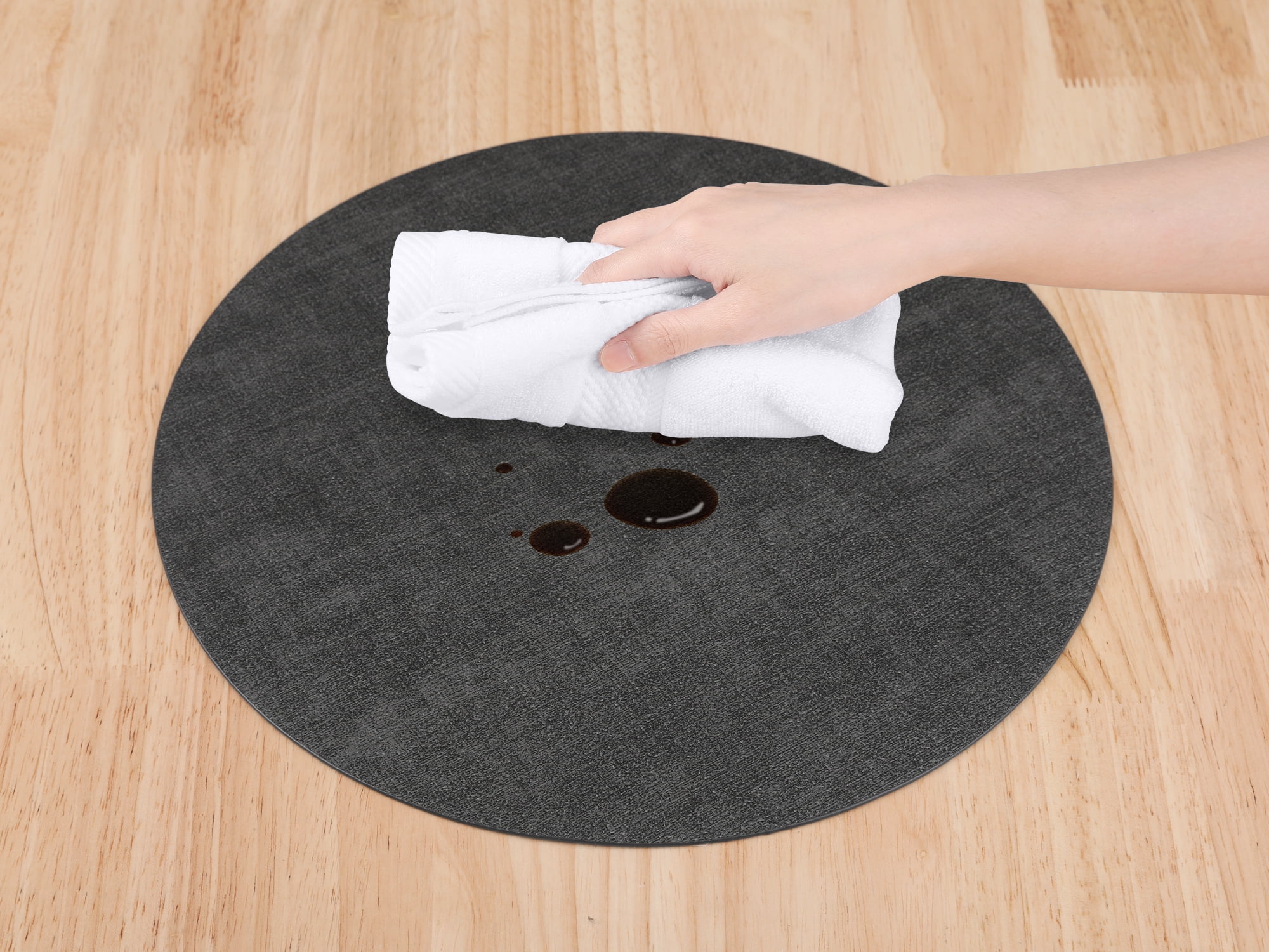 Unique Bargains Kitchen Placemats Washable Table Mat Wipeable Placemats Black 13x13in