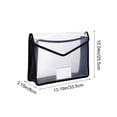 thumbnail image 3 of Homekingdee A4 Plastic Document Pouch with Reinforced Edges - Transparent Snap-Closure Waterproof and Dirtproof File Bag for Office Documents Organization, 3 of 6