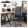 thumbnail image 2 of Drevy Ribbed Office Chair High Back PU Leather Desk Chair Adjustable Swivel Task Chair Computer Chair with Armrest for Conference Study Leisure (Black), 2 of 2