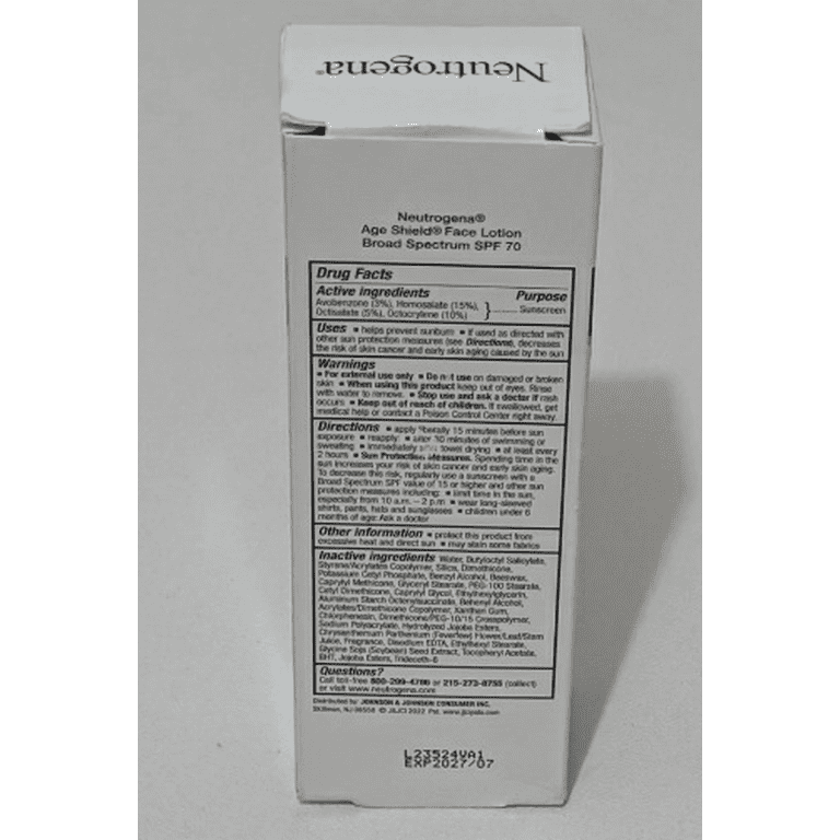 Rehoboth Tradings LLC Neutrogena Age Shield Face Lotion Sunscreen