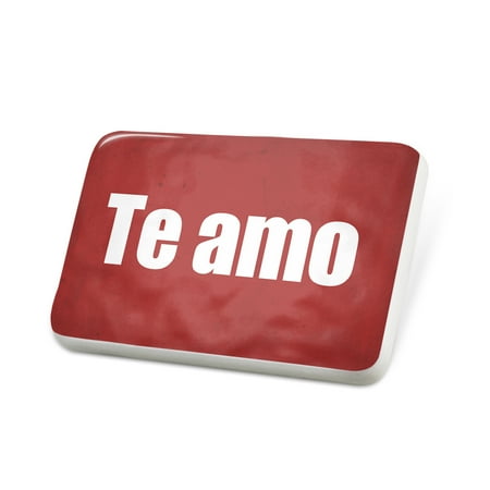 Porcelein Pin I Love You Spanish Red Rose from Spain Lapel Badge – NEONBLOND