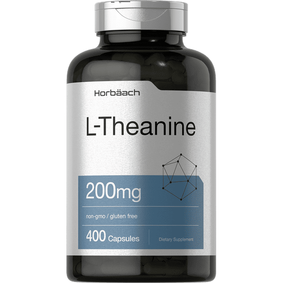 L Theanine 200mg | 400 Capsules | Value Size for Men and Women | by Horbaach