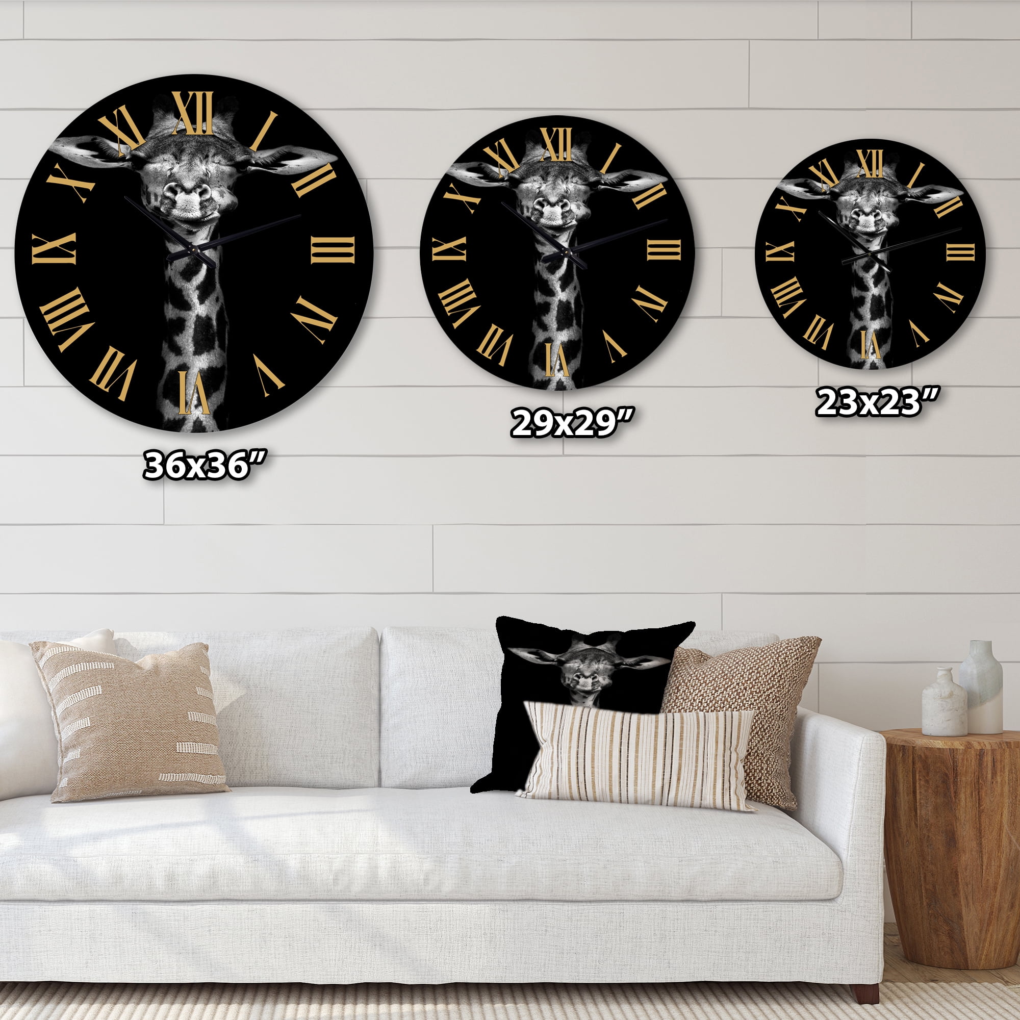 Designart 1 in Quartz Farmhouse Wall Clock