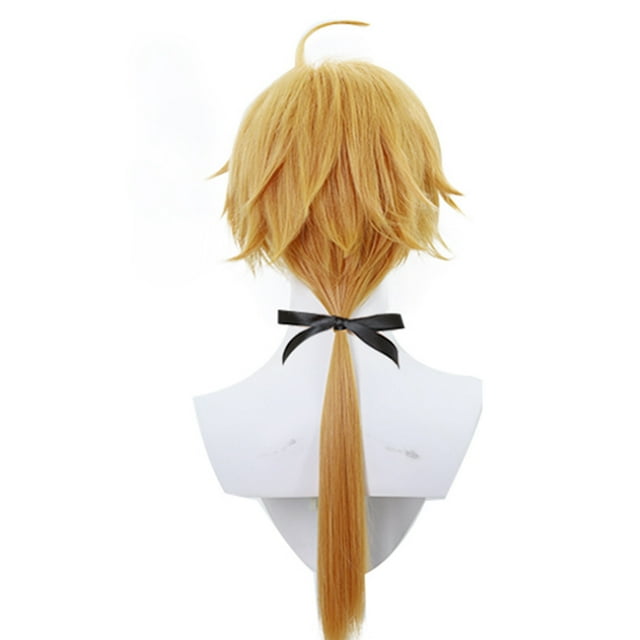 Peluca para cosplay Genshins Impacts Thomas Anime, 65 cm de alta temperatura.