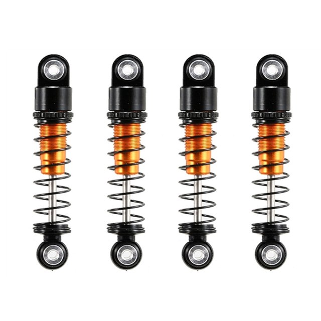 Sywqhk Kits de amortiguadores de resorte de coche RC para Axial SCX24 AXI90081 AXI00001 (oro)