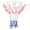 Red / White / Blue, variant on Cannon Sports Heavy Duty Basketball Net Replacement - 21 Inches - 12 Loop Standard Size - Weather Resistant for Indoor/Outdoor Courts - Fits All Standard Rims (Blue)