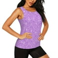 thumbnail image 2 of Fotbe Lilac Glittering Womens Loose Fit Casual Flowy Slim-Fit Tank Tops Athletic Round Neck Trendy Sleeveless Summer Tops for Gym and Yoga-XX-Large, 2 of 9
