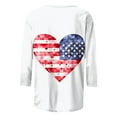 thumbnail image 5 of Meichang USA Flag Shirt for Women 3/4 Sleeve Independence Day T Shirt American Flag Tops Women July 4th Patriotic Tops USA Independence Day Star Stripe Graphic Tees, 5 of 6
