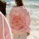 thumbnail image 4 of Sudadera con capucha para mujer, talla europea, mangas con hombros caídos, roscada, marca Chasing Sunsets, XS-5X, nueva versión 2024, 4 of 5