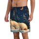 thumbnail image 2 of Fotbe Starry Sky Sleep White Bear Trajes de Baño Estampados para Hombre, Shorts de Verano de Secado Rápido, Ropa de Playa, Bañadores-Medium, 2 of 6